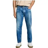 Pepe Jeans for man. PM207965 Blue Barrel Worn Jeans (30/30), Casual, Cotton, Denim, Sustainable
