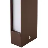 LUCANDE LED-gatelampe Lirka, høyde 60 cm, rustfarget, IP65