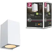 Paulmann utendørs LED-vegglampe «Flame», hvit, høyde 8 cm, IP44