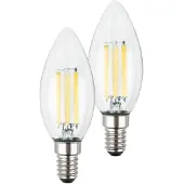 Briloner LED-pære E14 4W klar 3000K 840 lm energiklasse A 2er