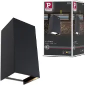 Paulmann utendørs LED-vegglampe Flame, 22 cm, antrasitt, opp/ned