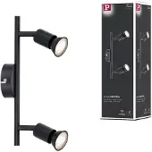 Paulmann Carolina, Overflateegnet, GU10, 2 ampuller, Svart