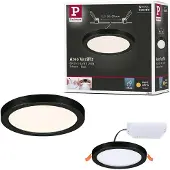 Paulmann Areo LED-panel rund svart 3000K Ø11,8cm