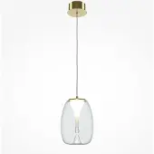 Maytoni LED-hengelampe Splash, klar, Ø 20 cm, glass