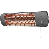 Nedis - Baderomsvarmer - veggmontert - 1.2 kW - grå