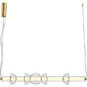 Maytoni Cosmo LED-hengelampe, messing, lengde 98 cm, glass