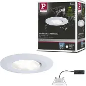 Paulmann innfelt spot Calla hvit, av/på, svingbar, 4 000 K, 9 cm