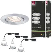 Paulmann Nova mini downlight 3er, roterbar, alu