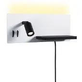 Paulmann LED-vegglampe Serra, svart, 2700 K, høyre