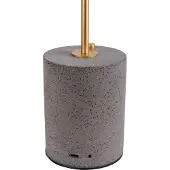 Näve LED-bordlampe Seta, batteri, sement, svart skjerm