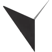 Opviq Bird 3201 uplight vegglampe, trekantet design, svart