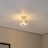 Helam Stars taklampe, sandfarget, metall, Ø 21 cm