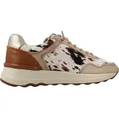 Carmela for woman. 16436001-BEIGE Light brown leather sneakers 164360 (37), 3 to 5 cm, Laces, Casual