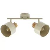 LINDBY downlight Lenja, 2 lyskilder, beige, E14, metall