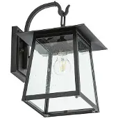 LUCANDE utendørs vegglampe Xavon, svart, lykt, E27, IP44