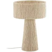 LINDBY bordlampe Anuva, høyde 42 cm, papir, beige, E27