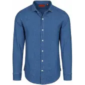 Suitable Skjorte Denim Blå Størrelse