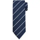 Suitable Slips Silke Stripet Navy Blå Mørkeblå