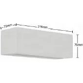 LINDBY vegglampe Tjada, 22 cm, hvit, gips, G9, lakkerbar