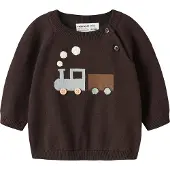 Name it Genser - Strikk - NbmRafello - Chocolate Plum - - 1 år (80) - Genser
