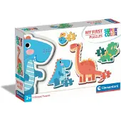 Clementoni Puslespill, Min første, Dinosaurer, 2-3-4-5 brikker 2D Puslespill
