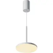 Maytoni LED-hengelampe Plato, hvit, Ø 18,5 cm, aluminium
