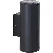 LINDBY Nati utendørs vegglampe, 22 cm, antrasitt, IP54, rund