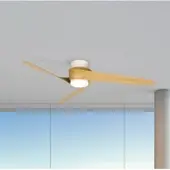 Mantra-Iluminacion LED-takvifte Groenland M, hvit/tre, DC, stillegående, CCT