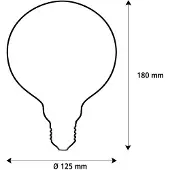 Segula LED Fire Flame Line E27 1W G125 klar stående 1800K