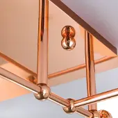 Orion LED-taklampe Pipes i kobber med glasskuler