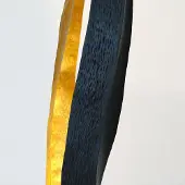 Holländer Barbone gulvlampe, brun-svart, gull