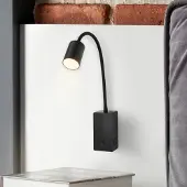Briloner Brilo unplugged Smooth LED-leselampe med batteri, svart, med dimmer