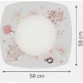 Elobra LED-taklampe Feenwelt Starlight, hvit/rosa, lengde 58 cm