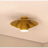 Luminex Taklampe Plato, sennepsgul, metall, Ø 38 cm, E27