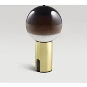 Marset batteridrevet bordlampe Dipping Light, brun/messing, dimbar