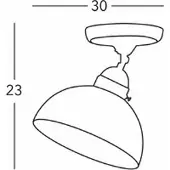 AUSTROLUX BY KOLARZ KOLARZ Taklampe Nonna, Ø 30 cm, sitroner, glatt kant
