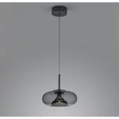HELESTRA Sica LED-hengelampe svart/røykgrå