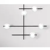 SFORZIN Vegglampe Mikado, klar/frostet, 5 lyskilder