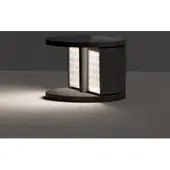 KLEWE LED solcellelampe SWING, antrasitt, Ø 20 cm IP65