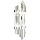 KOLARZ vegglampe Ontario, klar/kromfarget, høyde 31 cm, glass