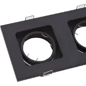 LINDBY downlight Thorid, svart, 19 x 10 cm, 2 lyskilder, GU10