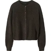LMTD Cardigan - Strikk - Noos - NlfLoddet - Chocolate Brown - - 11-12 år (146-152) - Cardigan