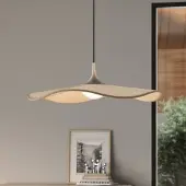 Bover LED-hengelampe Mediterrània, kremfarget, Ø 52 cm, dimbar