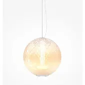 Maytoni glass hengelampe Bruma, krom/hvit, høyde 31 cm