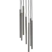 Sigma Hengelampe Sopel Lux, 7 lyskilder, rund, svart/sølv, G9