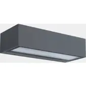 LEDS-C4 utendørs LED-vegglampe Nemesis, grå, bredde 19,5 cm