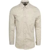 Suitable Skjorte med Mønster Beige Størrelse