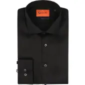 Suitable Skjorte Med Ekstra Lange Ermer Twill Svart Størrelse