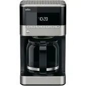 Braun PurAroma 7 KF 7120 - Kaffemaskin - 12 kopper - rustfritt stål / svart