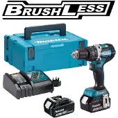 Makita DHP484 - Hammerbor/driver - trådløs - 2 hastigheter - nøkkelfri borhylse 13 mm - 54 N·m - 2 batterier - 18 V